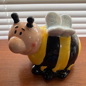 Ceramic Bee Coin Bank